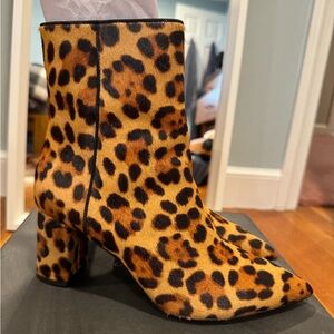 J. Crew Leopard Print Ankle Booties